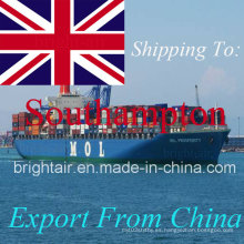 Transporte marítimo de carga desde China a Southampton, Reino Unido